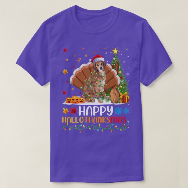 Dog Lover Funny Happy Brittany Spaniel Dog HelloTh T-Shirt (Design vorne)