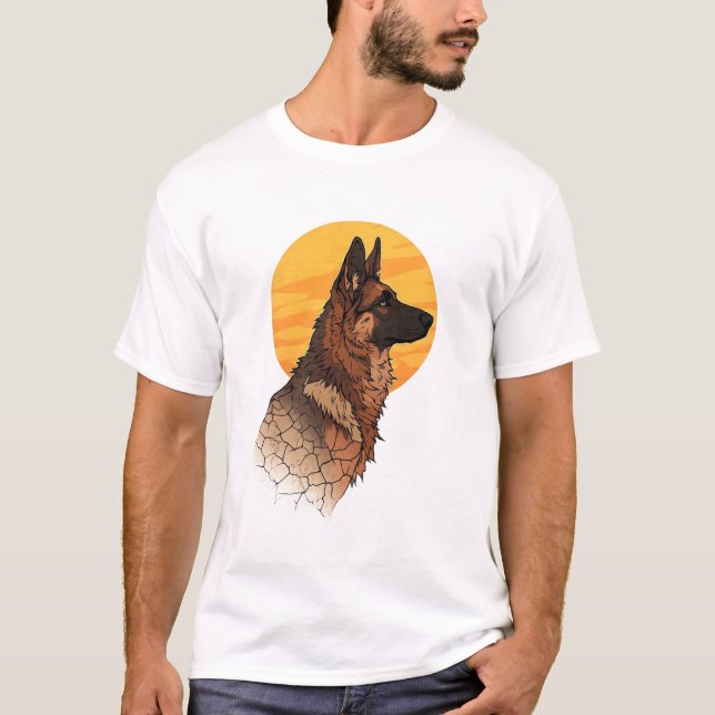 Dog Lover German Shepherd Graphic T-Shirt (Vorderseite)