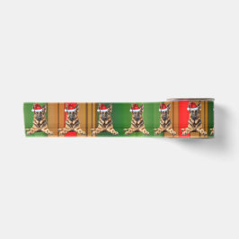 Dog Lover German Shepherd Holiday Plaid Christmas Satinband
