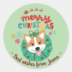 Dog Lover Geschenkklammer mit dem Thema Husky Runder Aufkleber