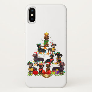 Dog Lover gibt Dackel Tree Weihnachtslicht Case-Mate iPhone Hülle