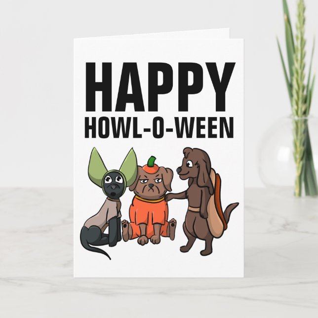 DOG LOVER HALLOWEEN GREETKARTEN KARTE (Vorderseite)