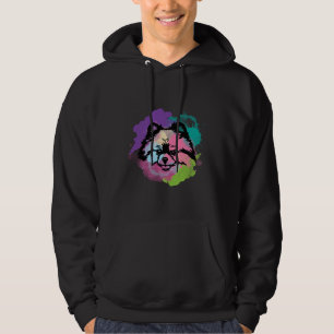 Dog Lover I Splash Art Spitz Hoodie