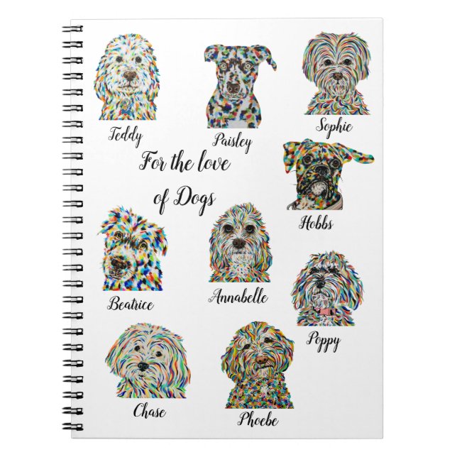 Dog Lover Notebook 6,50" x 8,75" Notizblock (Vorderseite)