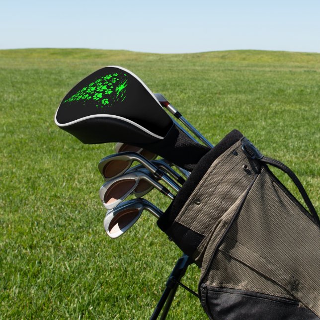 Dog Lover Paw Print Christmas Tree 5 Golf Headcover (In SItu)