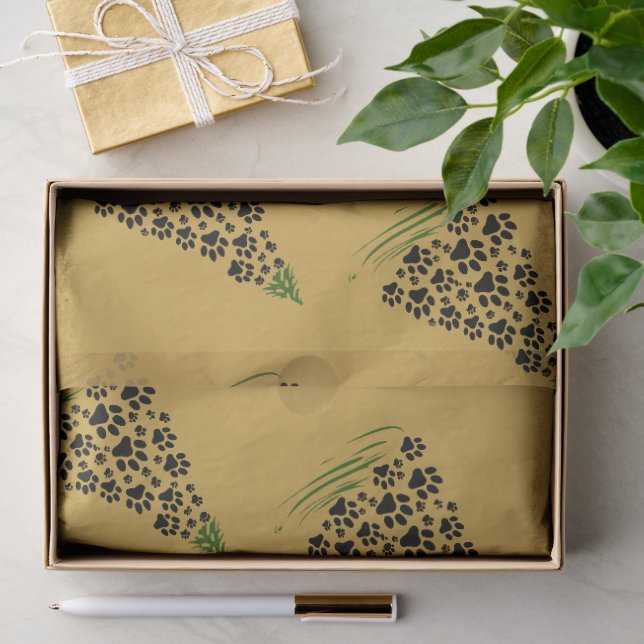 Dog Lover Paw Print Christmas Tree 6 Seidenpapier (Geschenk)