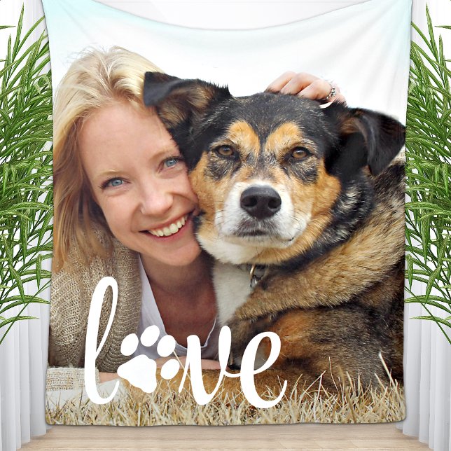 Dog Lover Personalisiert Pet Foto LIEBE Pfosten dr Fleecedecke (Von Creator hochgeladen)