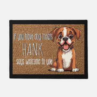 Dog Lover Personalisierter Boxer Doppy Welpenname Fußmatte
