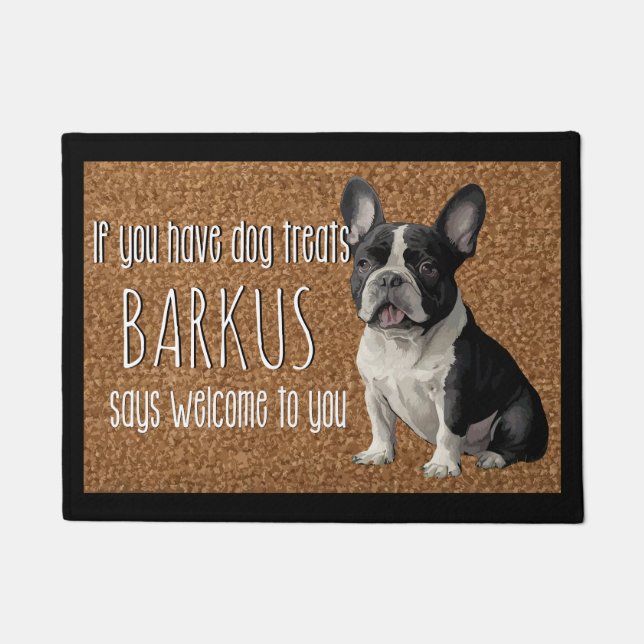Dog Lover Personalized French Bulldog Name Doormat Fußmatte (Vorderseite)