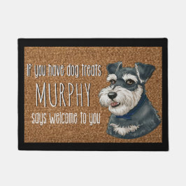 Dog Lover Personalized Schnauzer Name Doormat Fußmatte