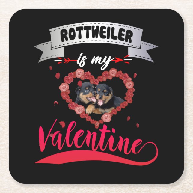 Dog Lover Rottweiler | Is Rechteckiger Pappuntersetzer (Vorderseite)