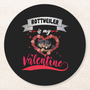 Dog Lover Rottweiler   Is Runder Pappuntersetzer