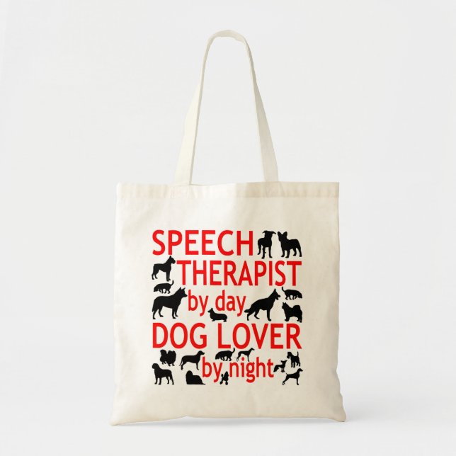 Dog Lover Speech Therapist Tragetasche (Vorne)