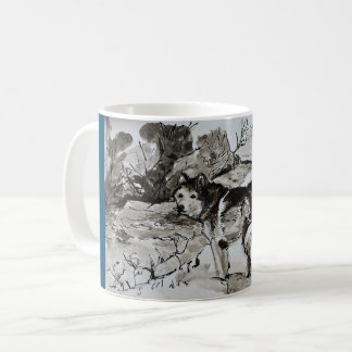 Dog Lover Tea Coffee Mug Cup, Husky Malamute Blue Kaffeetasse