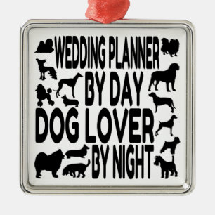 Dog Lover Wedding Planner Ornament Aus Metall