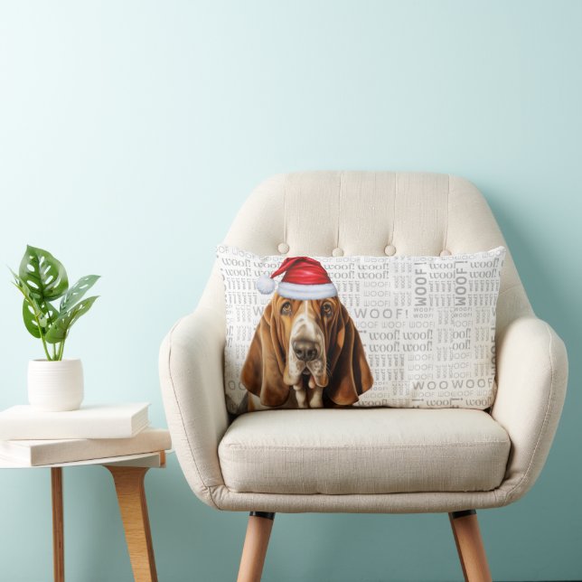 Dog Lover Weihnachts Basset Holiday Lendenkissen (Stuhl )