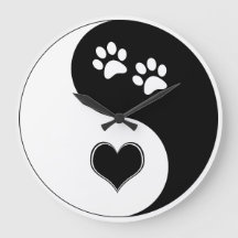 Dog Lover Yin Yang Hear und Paw Prints