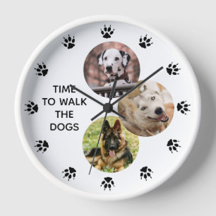 Dog Lovers Custom Photo Uhr