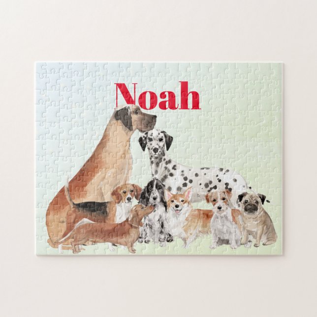 Dog Lovers Fun Personal Jigsaw Puzzle (Horizontal)