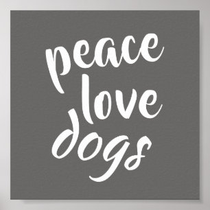 dog lovers quote poster gray and white modern