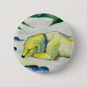 Dog Lying in the Snow Gemälde von Franz Marc Button