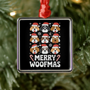Dog Mama Christmas Merry Woofmas Hund Lover Ornament Aus Metall