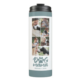 Dog Mama | Foto Grid Green Thermosbecher