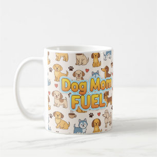 Dog Mama Fuel - Niedliche Kaffee Tasse für Hunde L