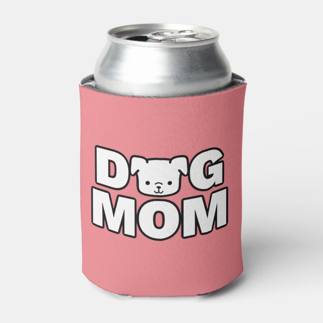 DOG-MAMA kann färben (rosa) Dosenkühler (Kanne Vorderseite)