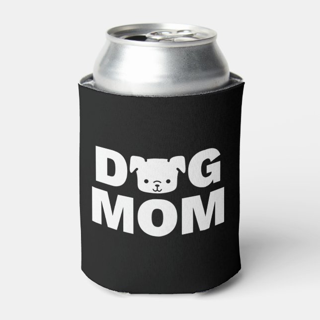 DOG-MAMA kann färben (schwarz) Dosenkühler (Kanne Vorderseite)
