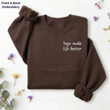 Dog Mama Modern Embroidered Shirt