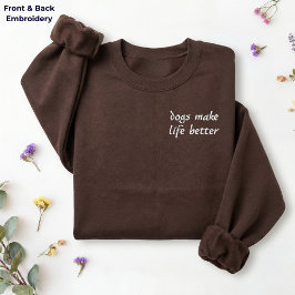 Dog Mama Modern Embroidered Shirt