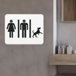 Dog Man Frauan Funny Restroom Zuhause Bad Türschild<br><div class="desc">Dieses Design wurde durch digitale Kunst erstellt und kann personalisiert werden, indem Sie auf den Knopf Anpassen klicken und die Farbe ändern, einen Namen, Initialen oder Ihre Lieblingssprache hinzufügen. Kontaktieren Sie mich unter colorflowcreations@gmail.com , wenn Sie dieses Design für ein anderes Produkt haben möchten. Kaufen Sie meine originale abstrakte Acrylmalerei...</div>