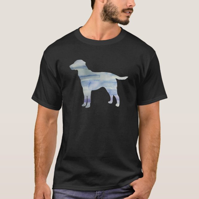 Dog Man's Best Friend Hund Silhouette Black T - Sh T-Shirt (Vorderseite)