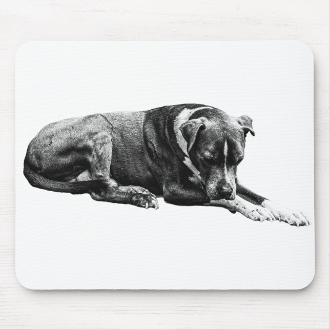 Dog-Maus-Pad der schattierten Erholung Mousepad (Vorne)