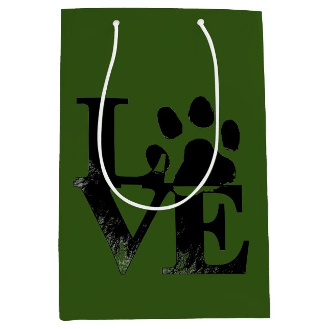 Dog Medium Geschenktasche Mittlere Geschenktüte (Vorderseite)