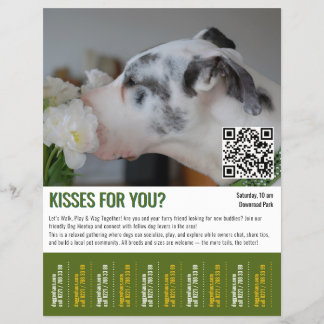 dog meetup tear-off flyer template