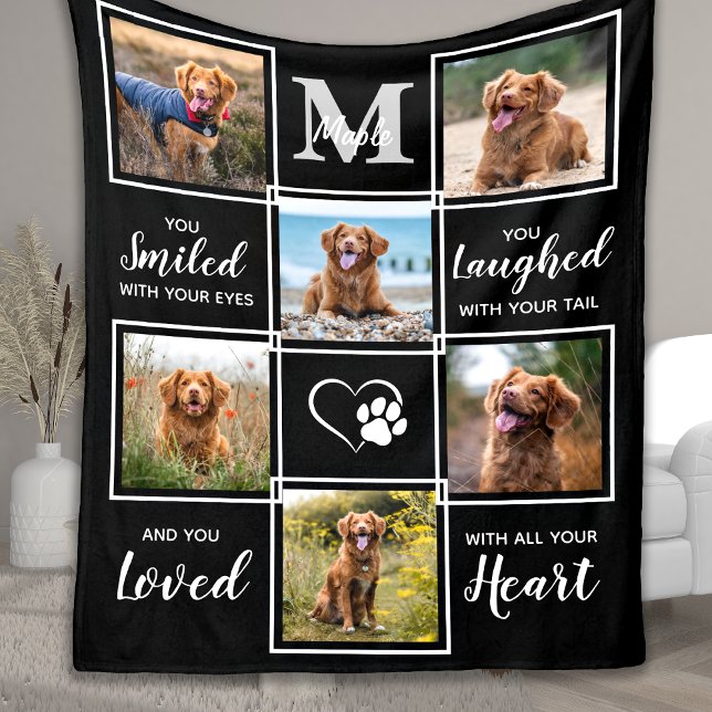 Dog Memorial Geschenk Personalisierten Begleiter F Fleecedecke (Von Creator hochgeladen)