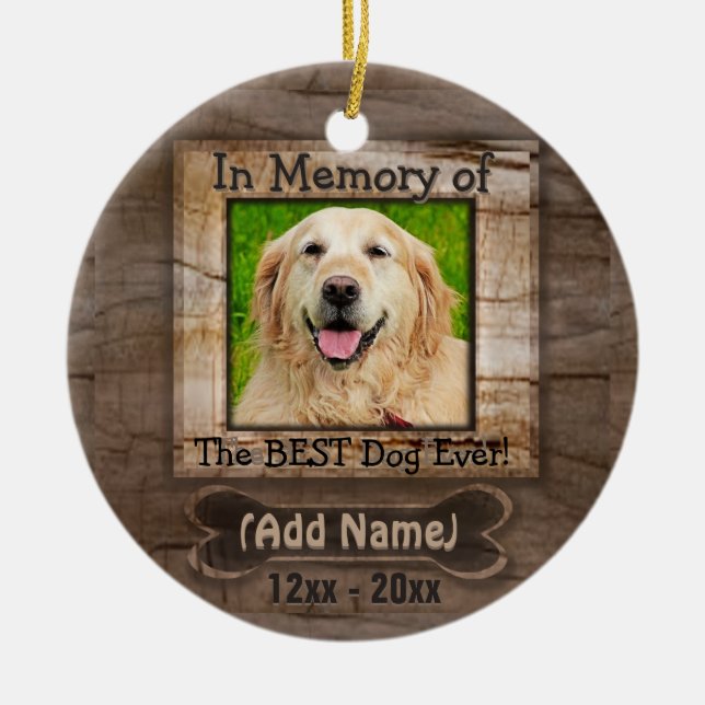 Dog Memorial Keramikornament (Vorne)