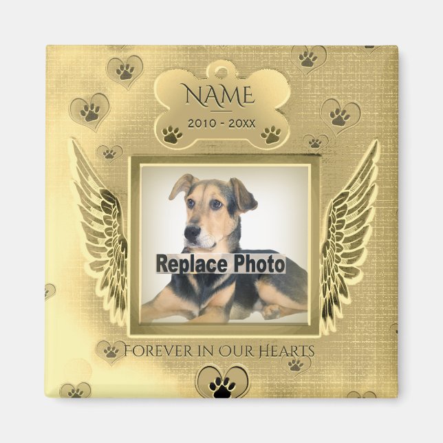 Dog Memorial Magnet (Vorne)