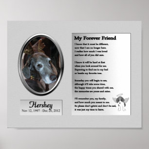 Dog Memorial Mein ewig Freund Poster