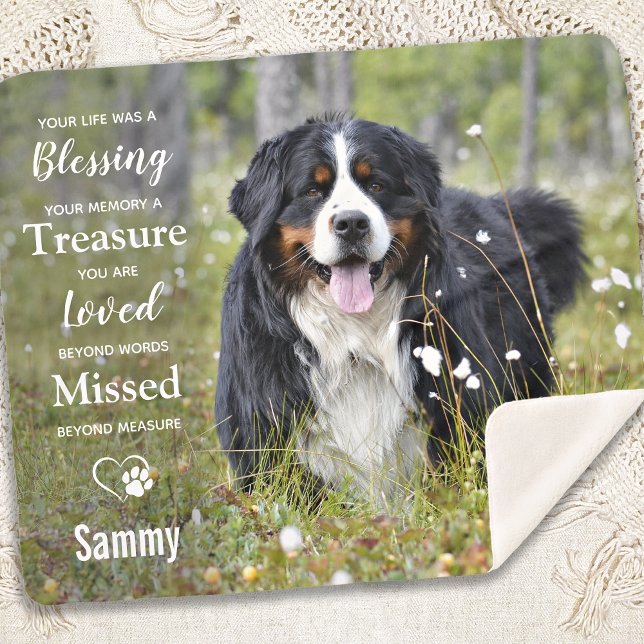 Dog Memorial Modernes Foto Beileid Pet Loss Sherpadecke (Von Creator hochgeladen)