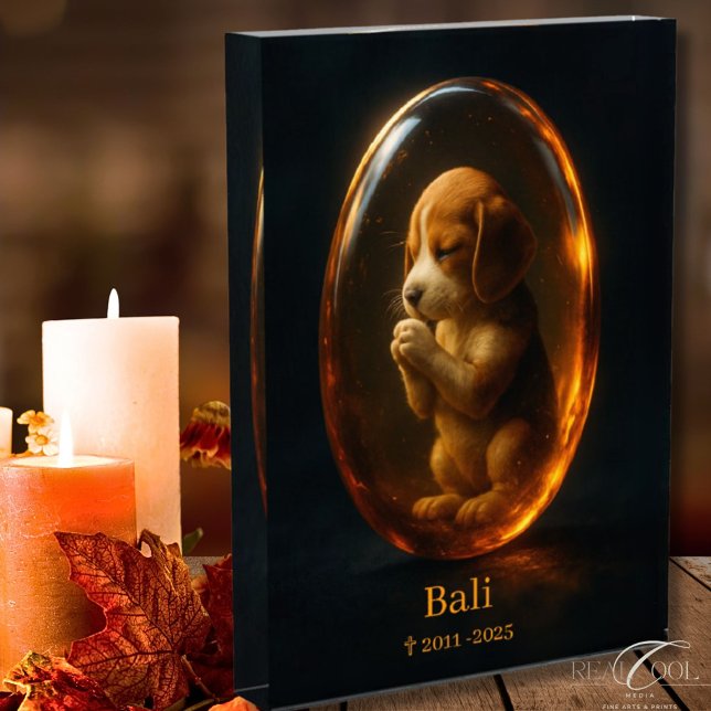 Dog Memorial Photo Block - Beagle  (Von Creator hochgeladen)