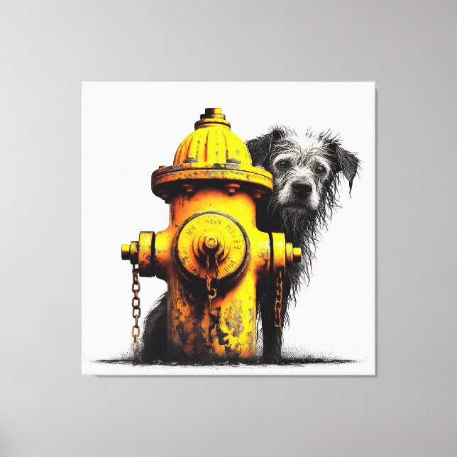 Dog Modesty Imitats Canvas Print Leinwanddruck (Vorderseite)
