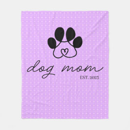 dog mom customizable lilac fleecedecke