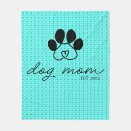 dog mom customizable mint green fleecedecke