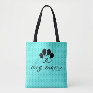 dog mom customizable mint green tasche
