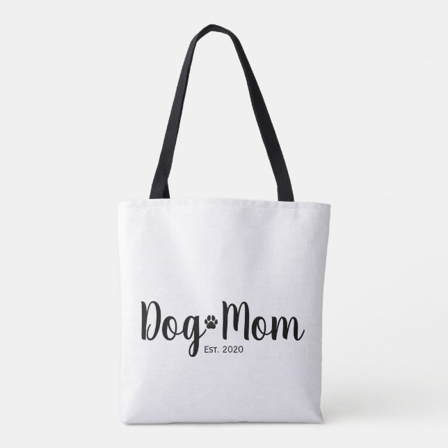Dog Mom Established Gift Tote Bag Tasche (Rückseite)