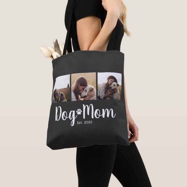 Dog Mom Established Script Black 3 Photo  Tasche (Von Nahem)