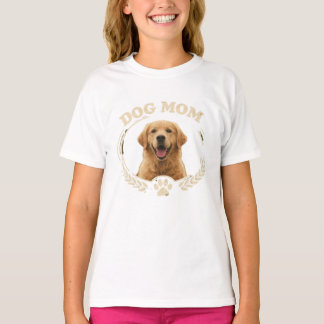 Dog Mom — Golden Retriever Portrait Tee